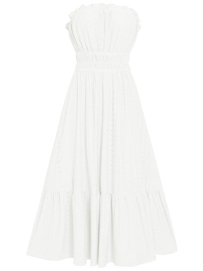Women's casual solid color corset waist dress