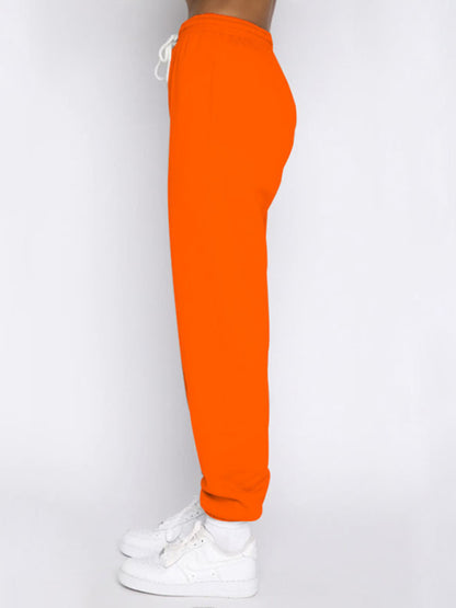 Women's new solid color stand-up collar zipper pullover long-sleeved sweatshirt and trousers suit